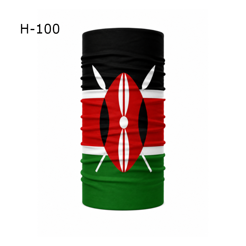 Kenya Flag Tubular Bandanas (Multi-Use Buffs)