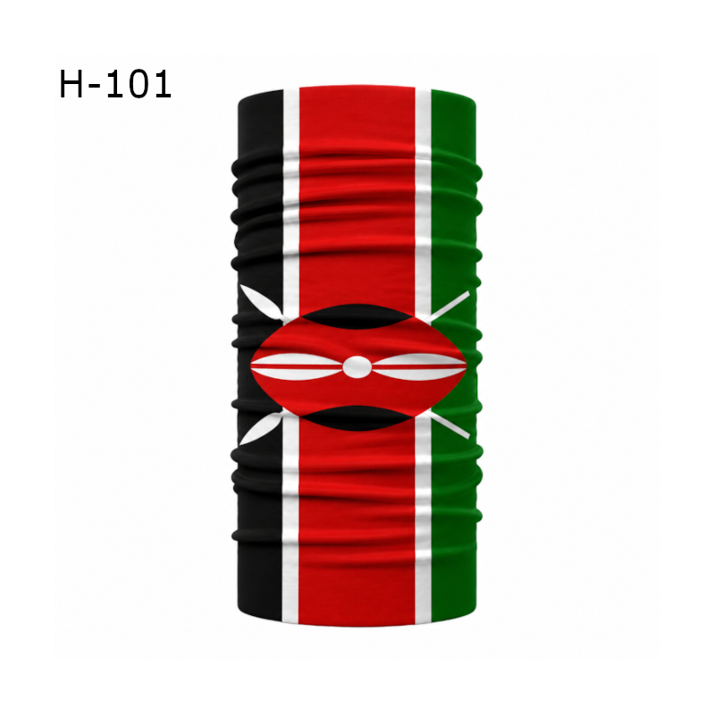 Kenya Flag Tubular Bandanas (Multi-Use Buffs)