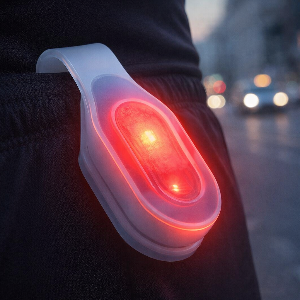 Clip-On LED Safety Visibility Light for Running and Cycling