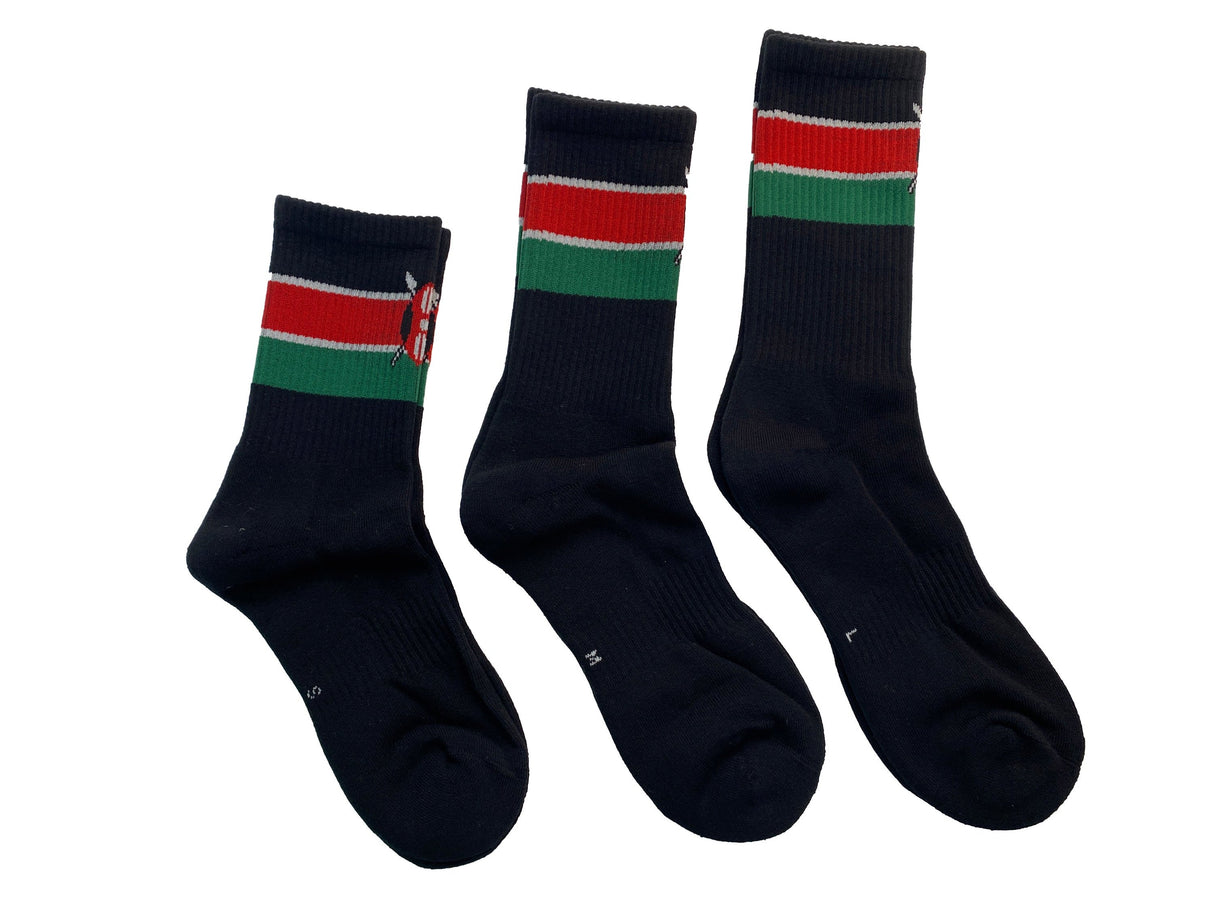 Sports Socks in Kenya Flag (Crew Length)