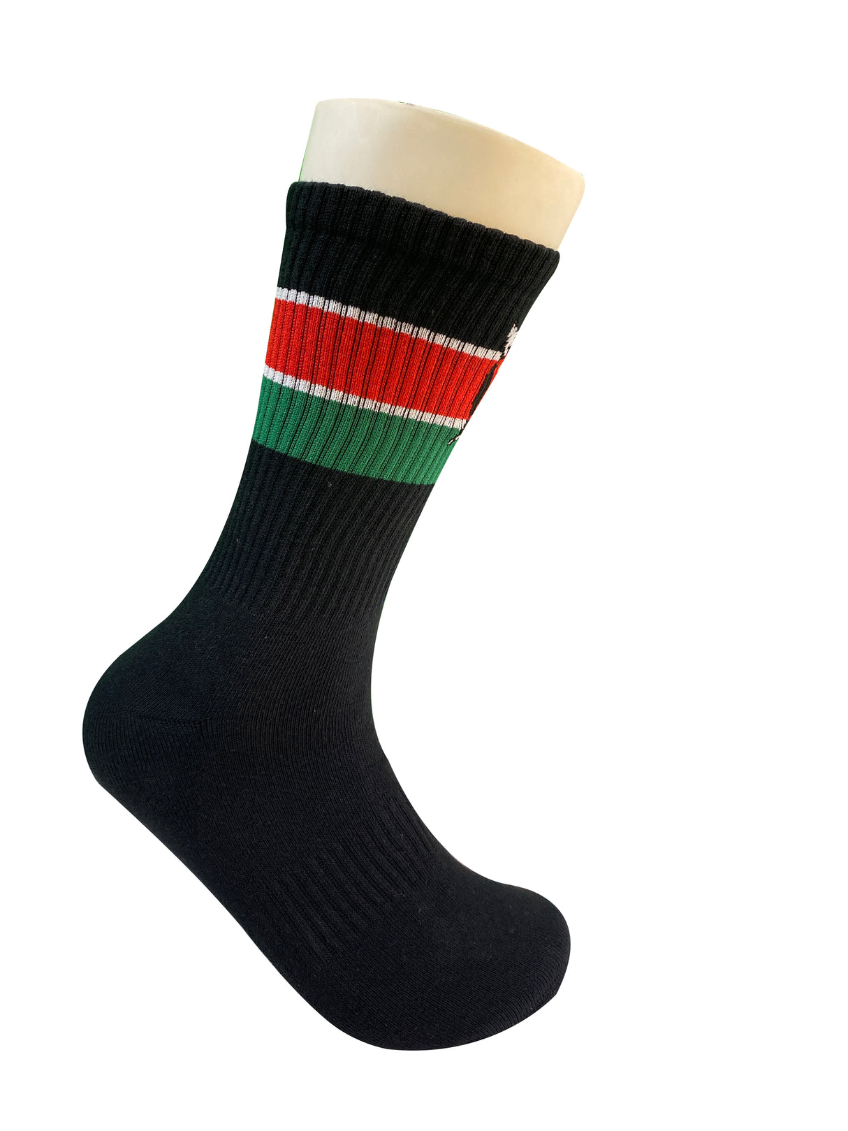 Sports Socks in Kenya Flag (Crew Length)