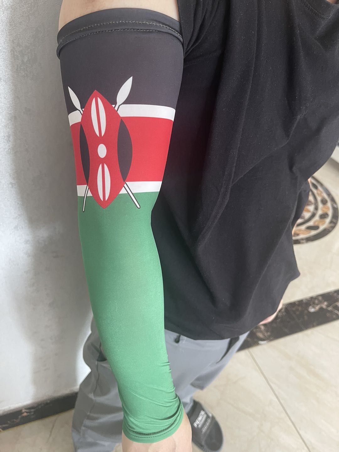 Arm  Sleeve in Kenya Flag Colors
