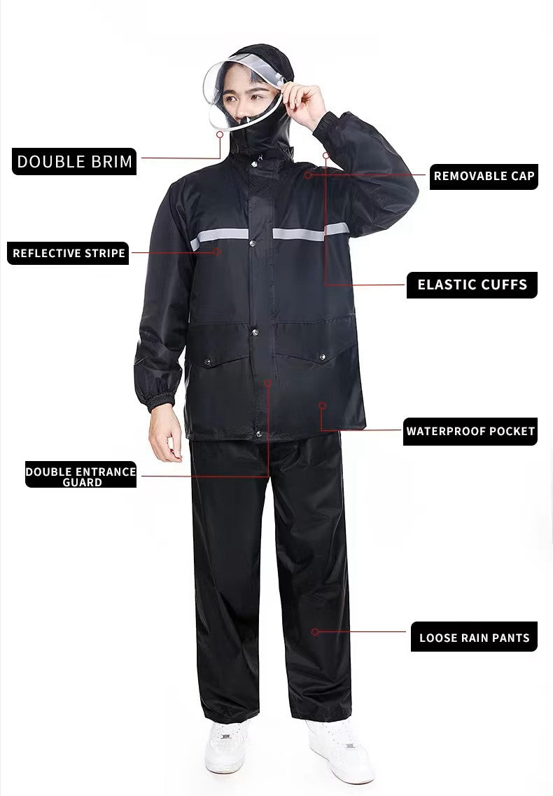 Split Rain Suit – Waterproof, Reflective & All-Weather Coverage
