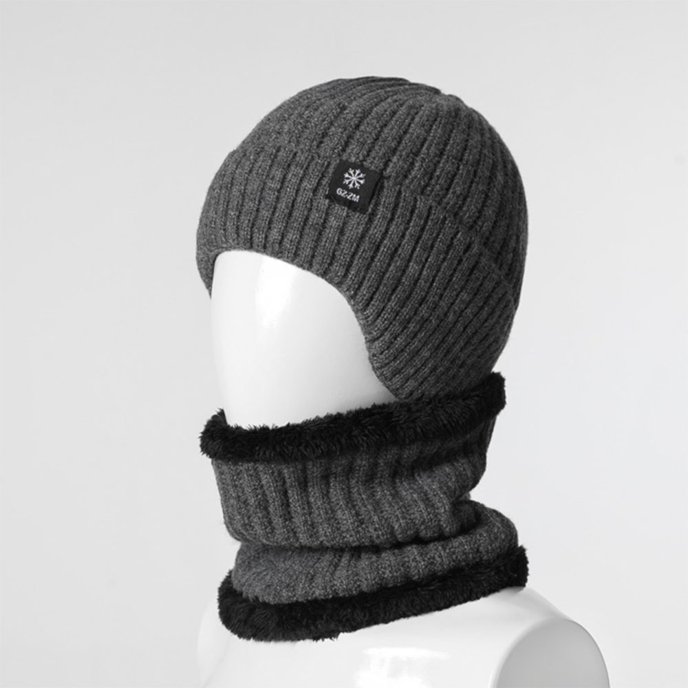 Double Layer Summit Beanie with Neck Gaiter (Plain)