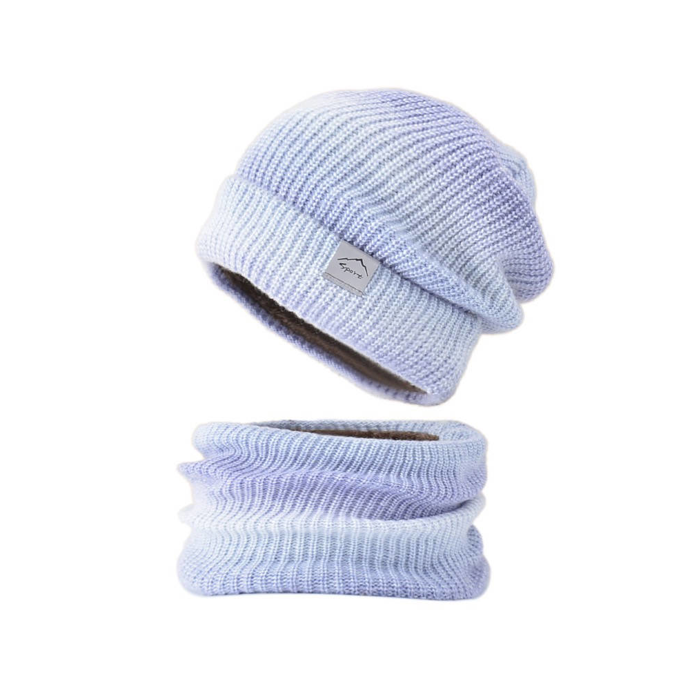 Colourful Double Layer Summit Beanie with Neck Gaiter
