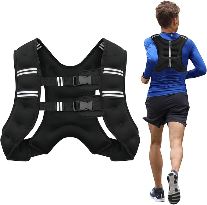 Weight Vest – 5kg, 8kg & 10kg | Non-Adjustable Weighted Workout Vest for Strength Training, Cardio &; Endurance