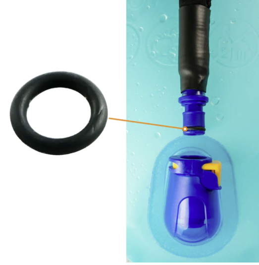Hydration bladder tube seal: O-Ring