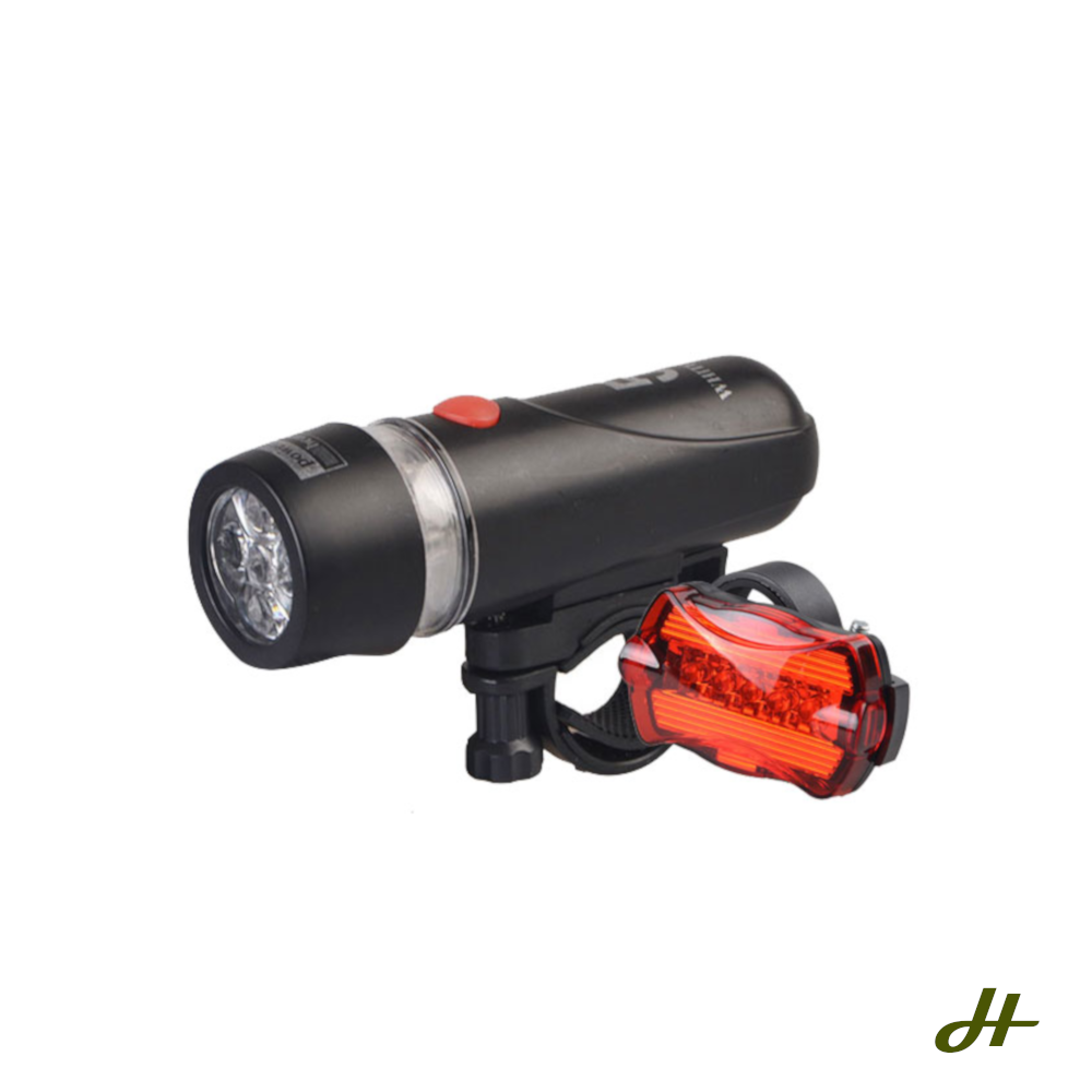 The Road Hero Five LED Bike light combo (front light and tail light)