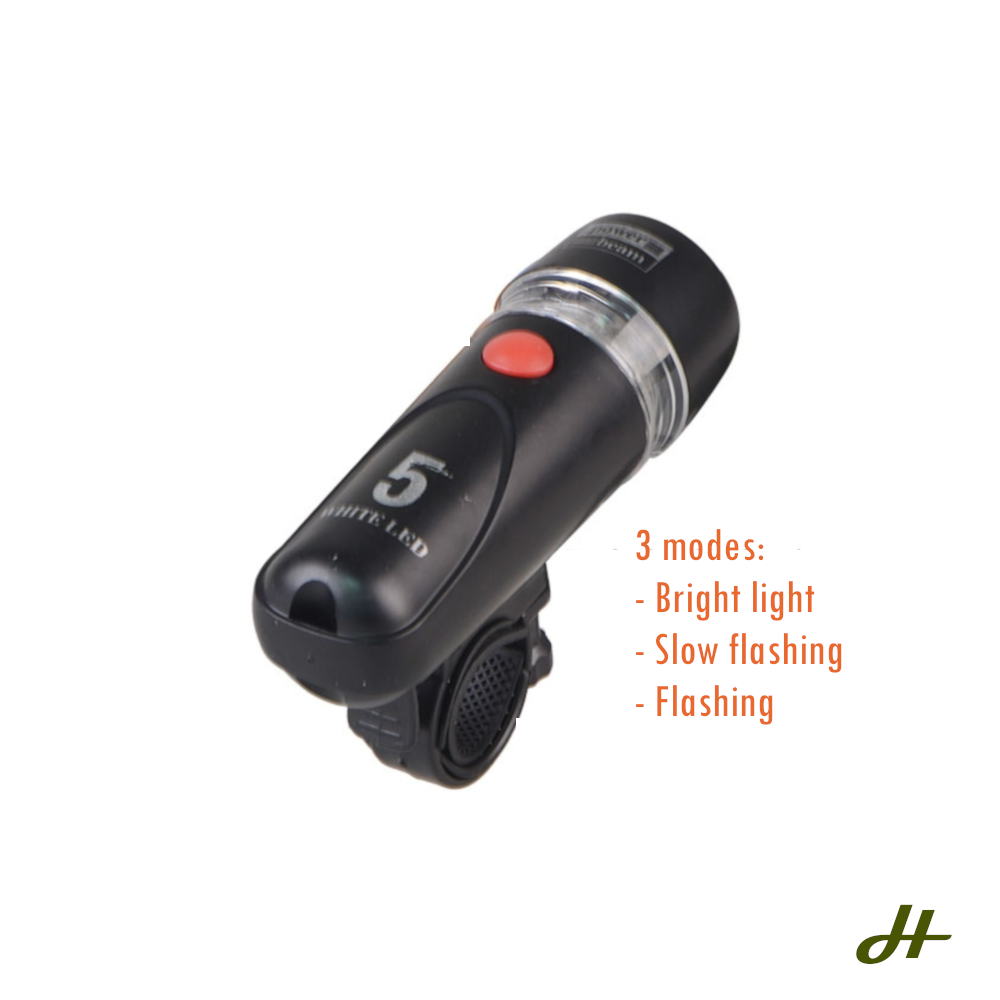 The Road Hero Five LED Bike light combo (front light and tail light)