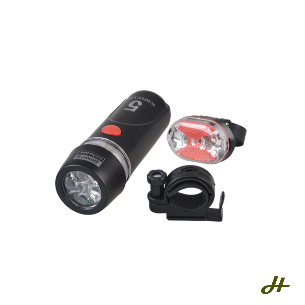The Road Hero Five LED Bike light combo (front light and tail light)