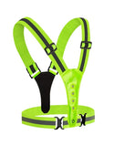 High visibility safety strap with light