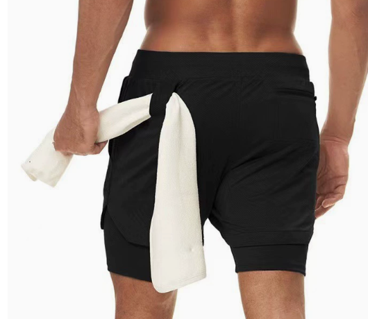 2-in-1 Running Shorts – Built-In Compression Tights for Comfort & Performance