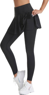 Women’s 2-in-1 Workout Leggings with Built-in Running Shorts