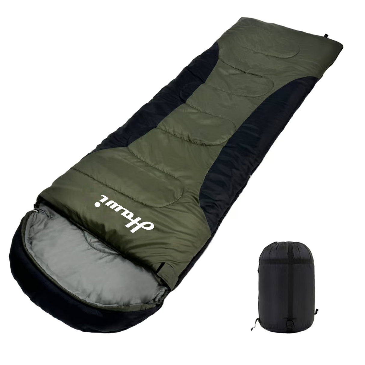 Four Season Envelope Sleeping Bag with Hood  - Warm, Durable & Adventure Ready