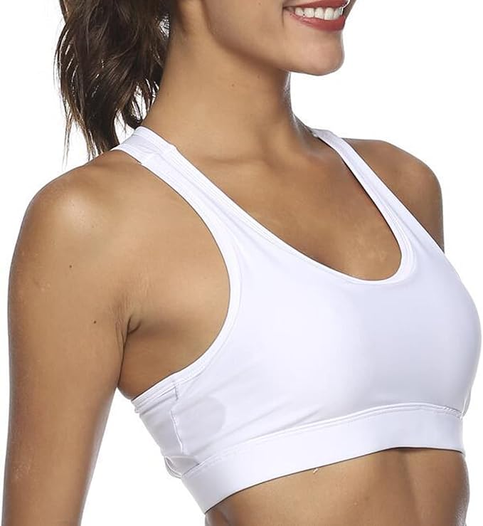 Racerback Sports Bra with Back Phone Pocket
