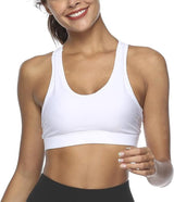 Racerback Sports Bra with Back Phone Pocket
