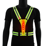 High visibility safety strap with light