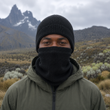Waffle-Knit Thermal Beanie and Neck Gaiter