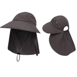 Sunhat with fixed sunshade and ponytail hair hole