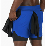 2-in-1 Running Shorts – Built-In Compression Tights for Comfort & Performance