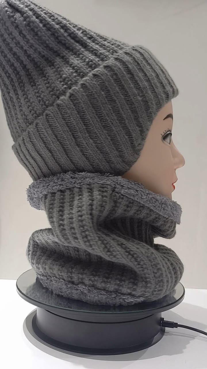 Double Layer Summit Beanie  with Neck Gaiter (Plain)