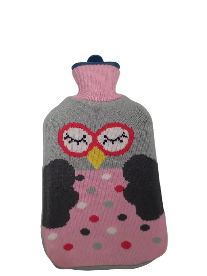 Hot Water Bottle with knitted cover