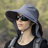 Sunhat with flexi sunshade and small ponytail hair hole