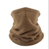 Waffle neck gaiter in brown