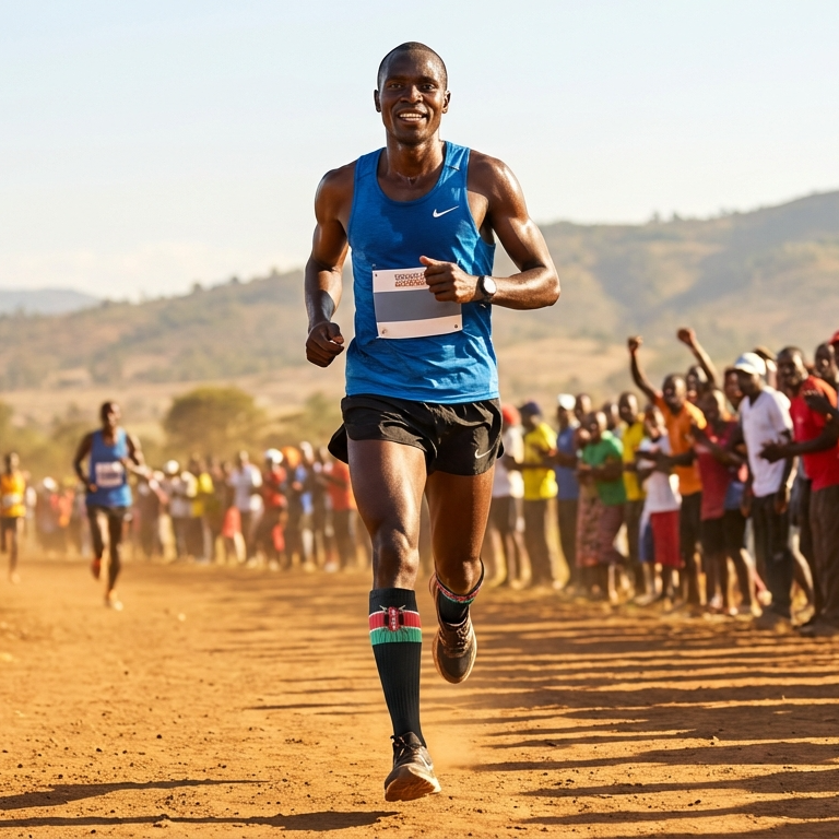 Sports Socks in Kenya Flag (OverCalf length)