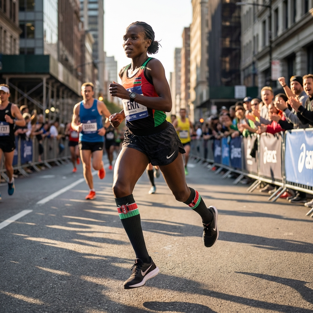 Sports Socks in Kenya Flag (OverCalf length)