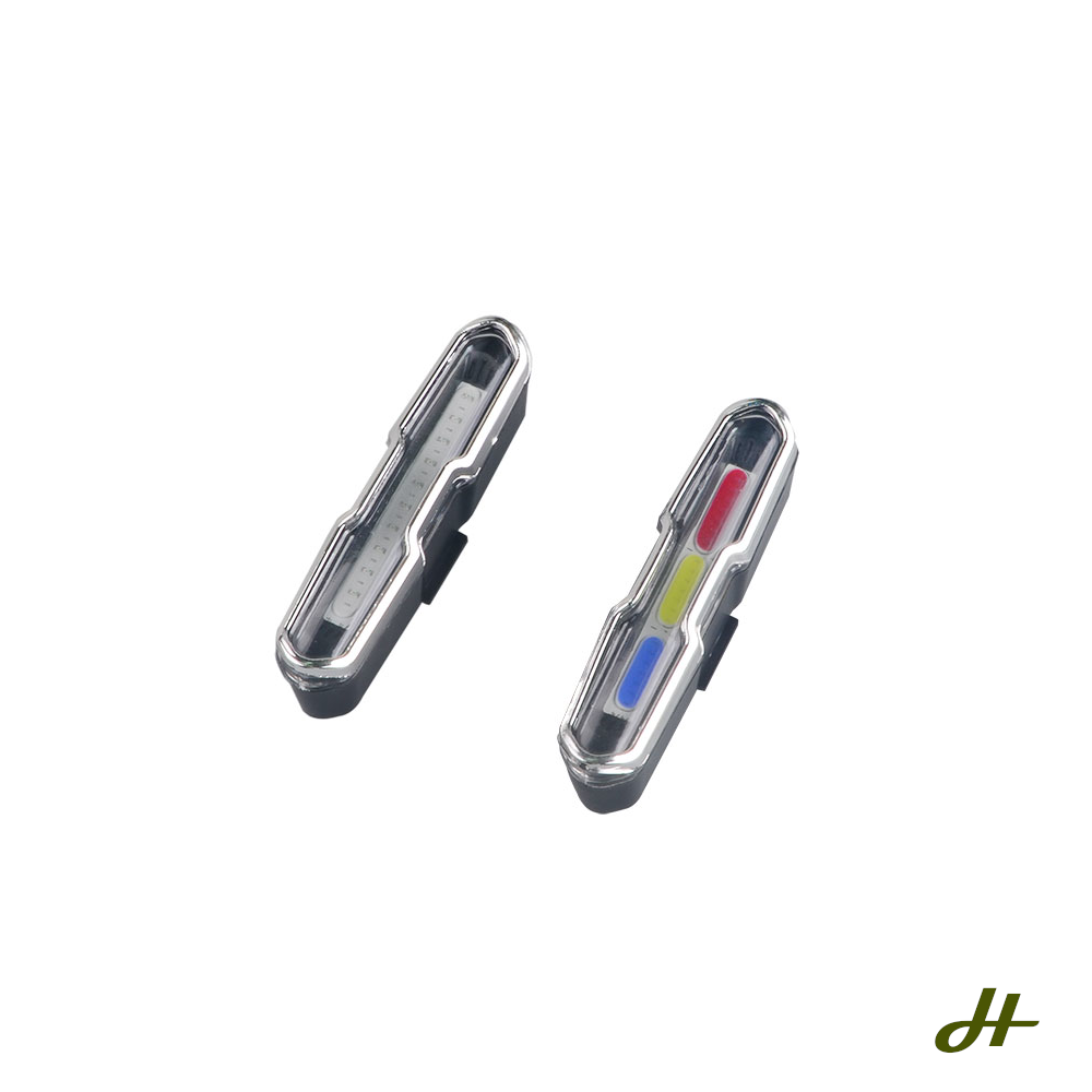High-Viz Red White Blue rechargeable Bike Light