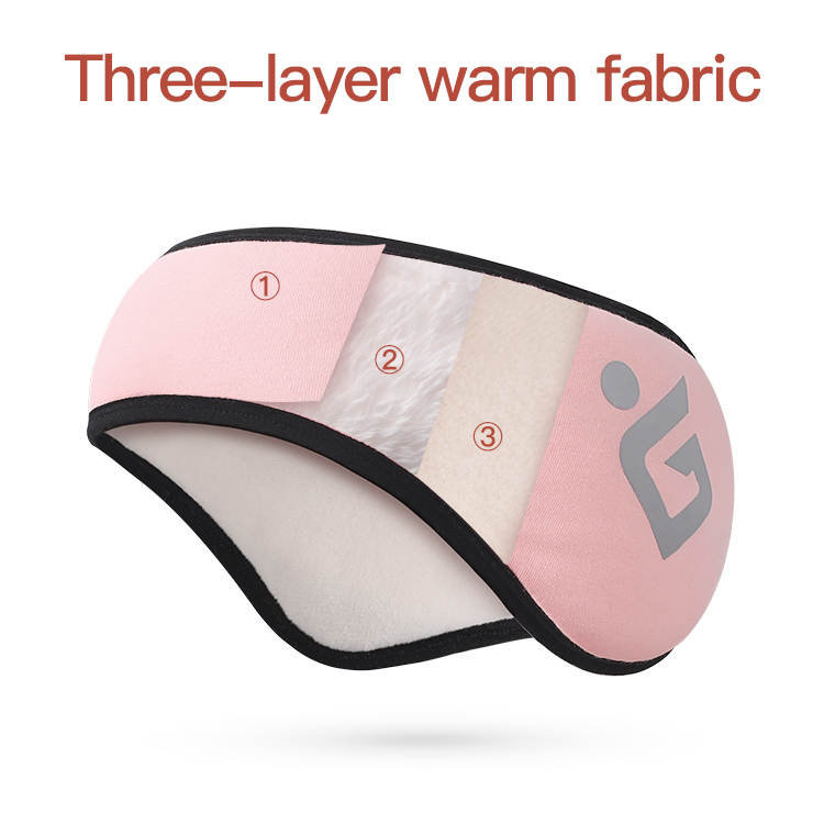 Headstrap with ear warmer and white inner lining