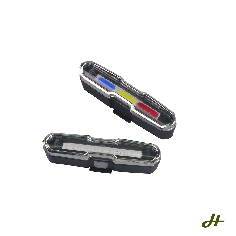 High-Viz Red White Blue rechargeable Bike Light