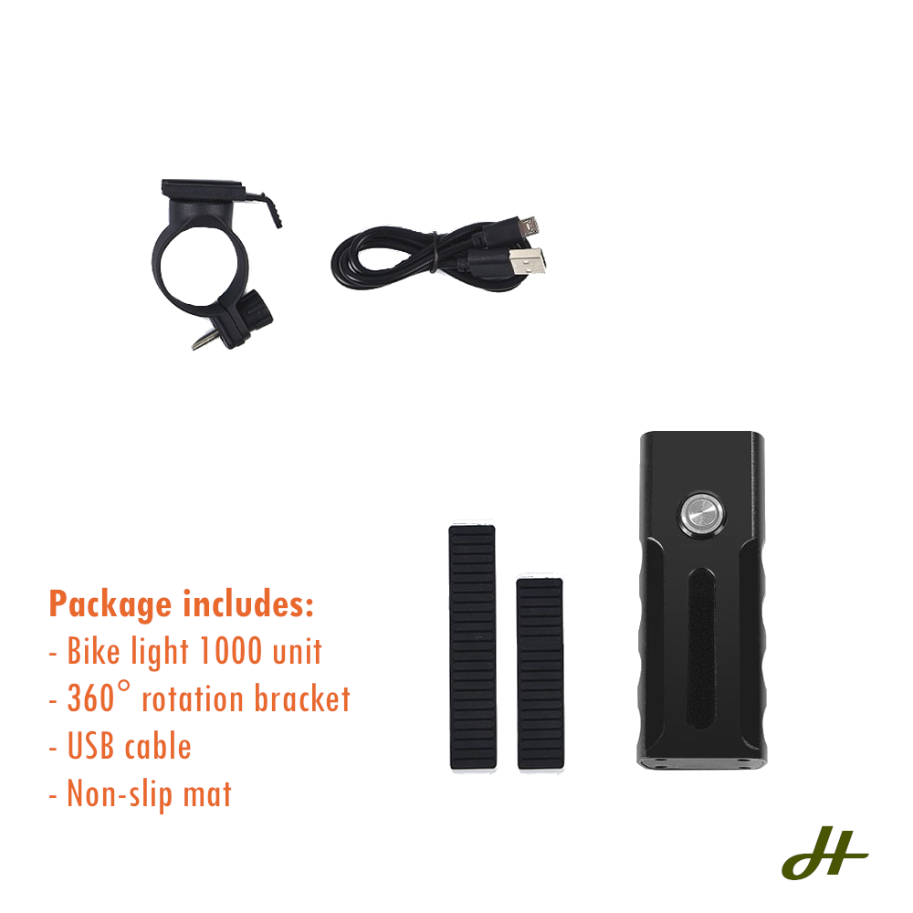 Bike Light - USB Rechargeable 1000 lumens LED Bike Front Light