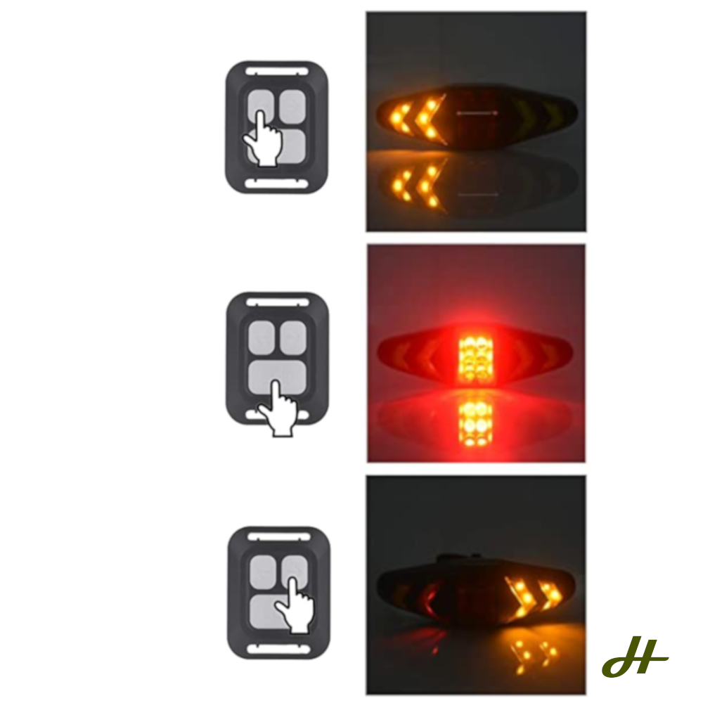 Boruit YHX-2573 turn signal USB rechargeable bicycle turn signal wireless  remote control bicycle tail light front light mountain bike riding light