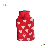 Hot Water Bottle with knitted cover